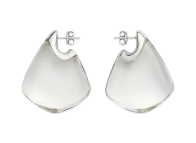 Bottega Veneta Fin Earrings "Transparent"