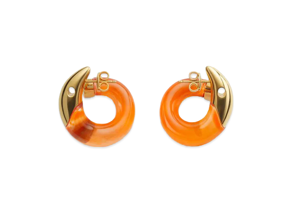 Bottega Veneta Sardine Earrings "Gold Caramel"