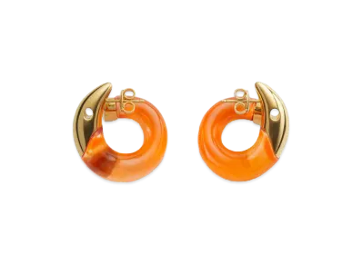 Bottega Veneta Sardine Earrings "Gold Caramel"