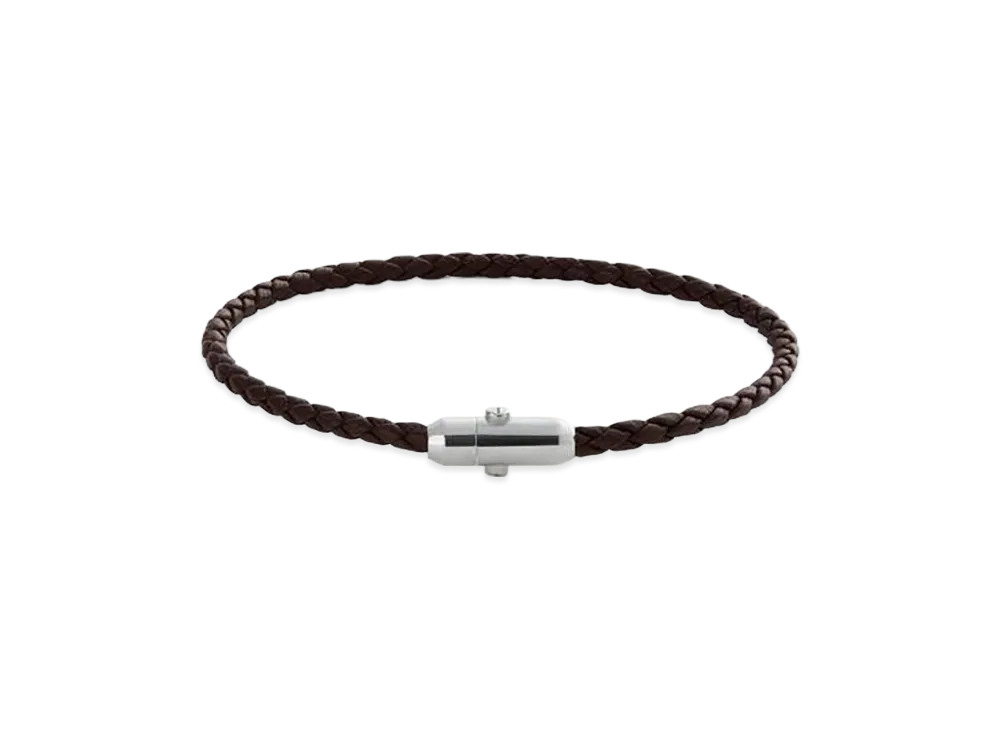 Bottega Veneta Leather Bracelet "Fondente"
