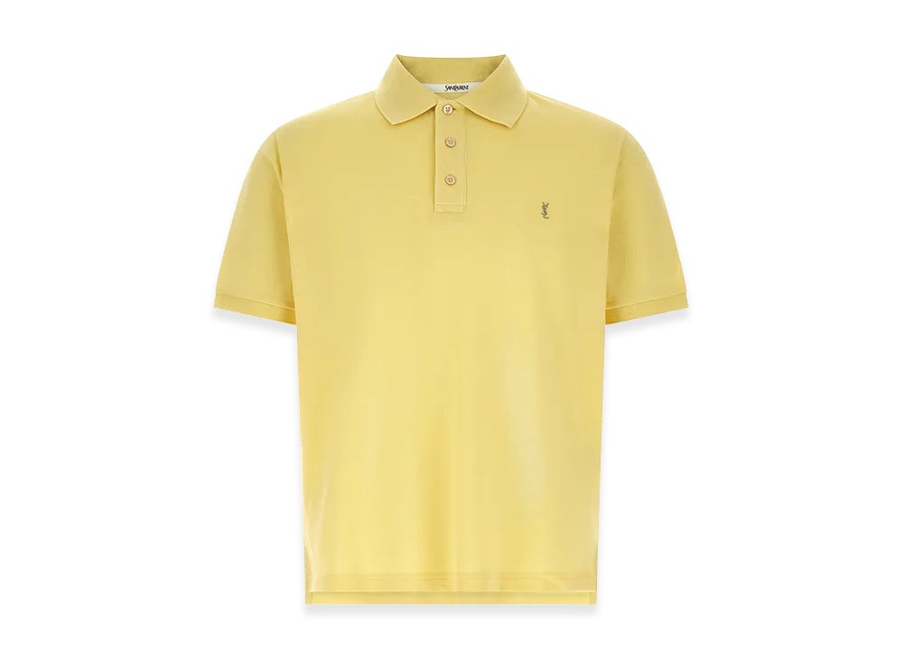 Saint Laurent 'Cassandre' Polo Shirt "Yellow"