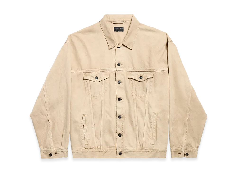 BALENCIAGA Oversize Denim Jacket "Beige"