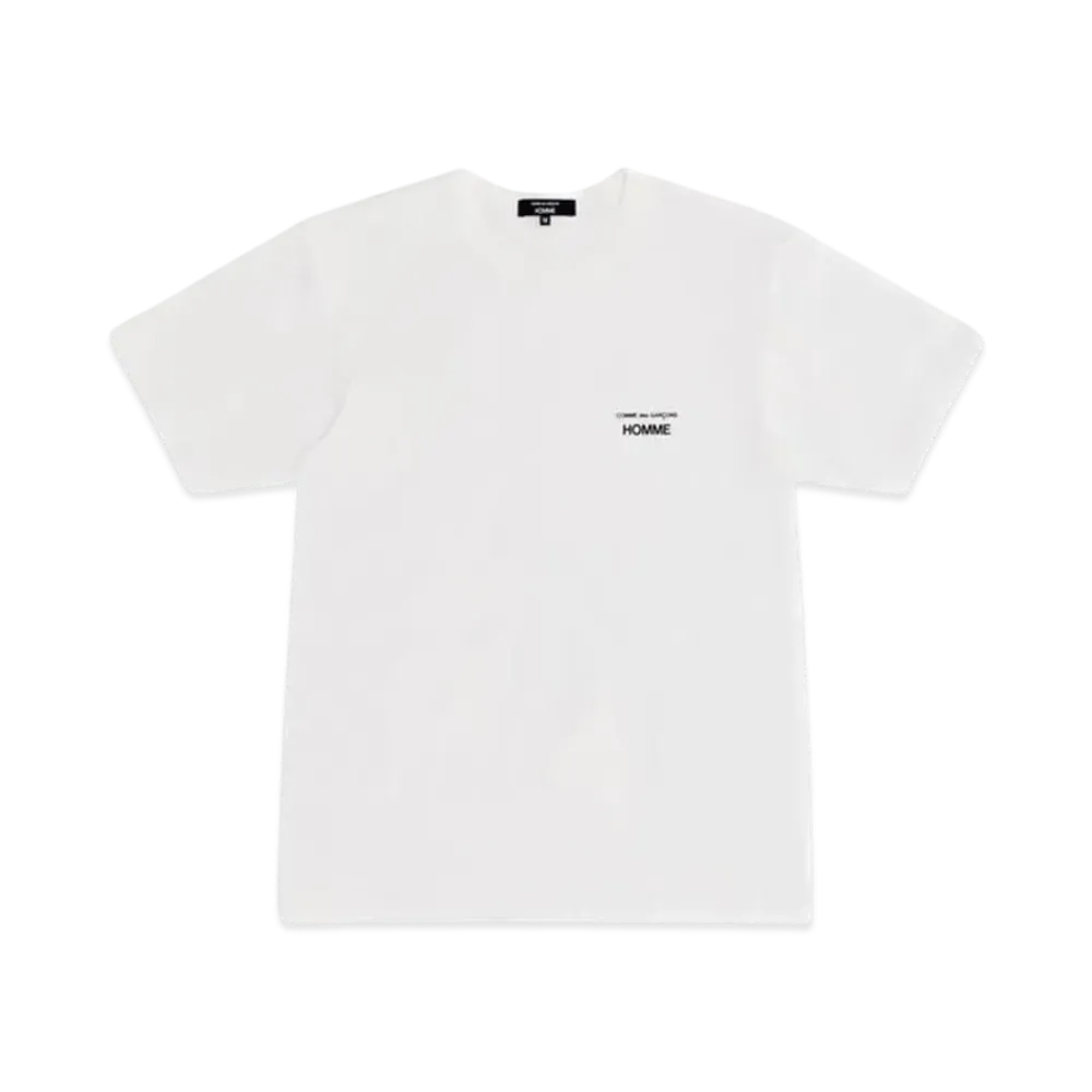 COMME des GARCONS HOMME Cotton Jersey Garment Print T-Shirts "White"