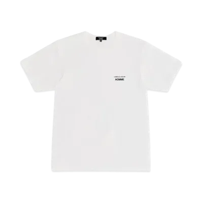 COMME des GARCONS HOMME Cotton Jersey Garment Print T-Shirts "White"
