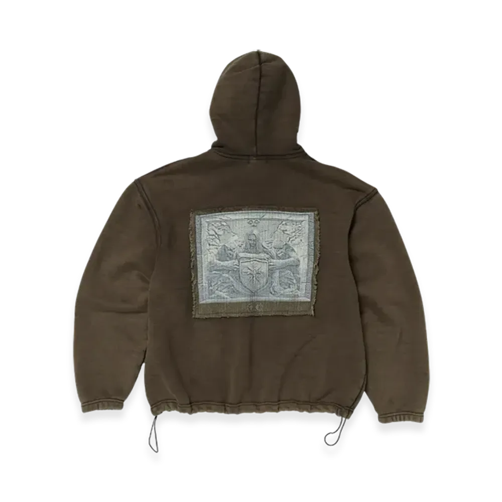 THUG CLUB Devil Peace Patch Hoodie "Brown"