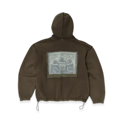 THUG CLUB Devil Peace Patch Hoodie "Brown"