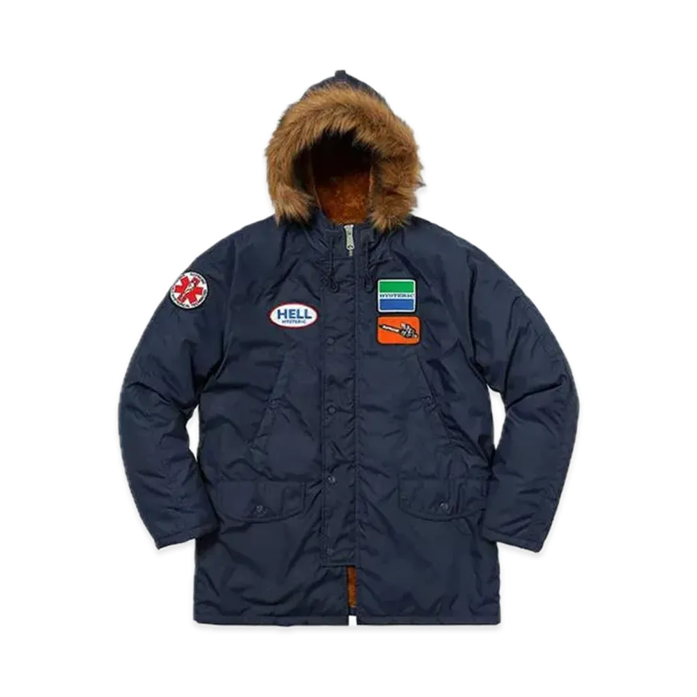 Supreme x HYSTERIC GLAMOUR N-3B Parka "Navy"