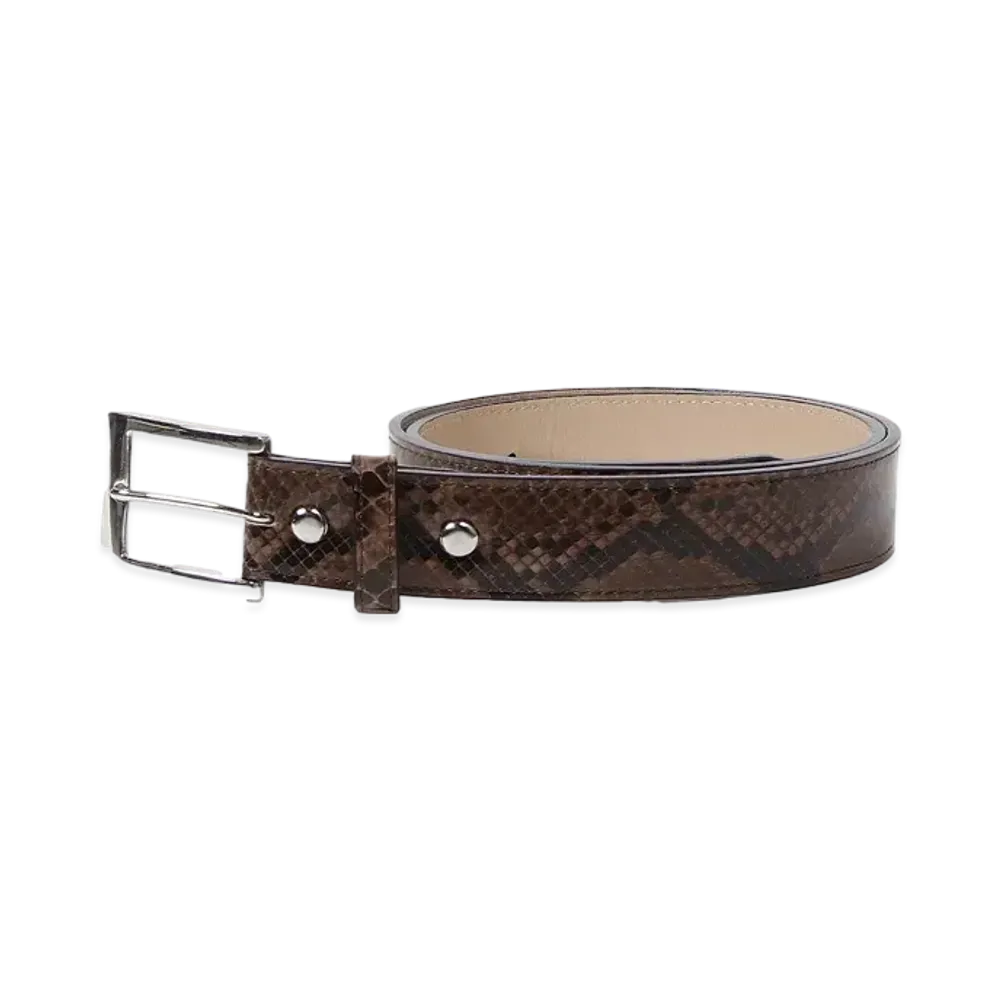 WACKO MARIA Python Leather Belt "Brown"