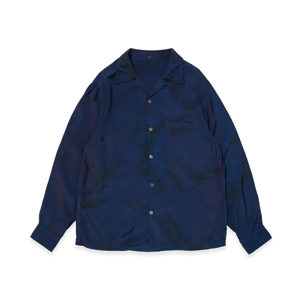 T.T Taiga Takahashi LOT.101 Open Collar Shirt "Indigo Dyed Navy"