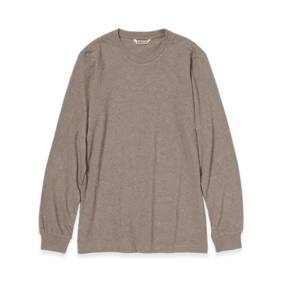 AURALEE Seamless L/S Tee "Top Brown"