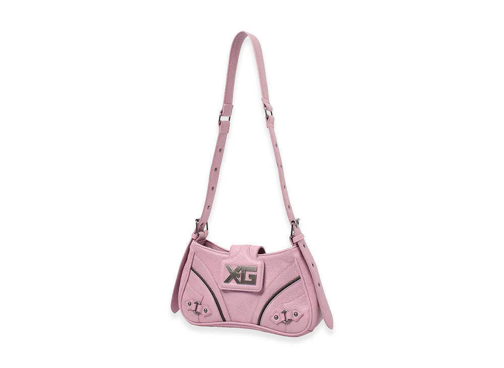 X-Girl XG Emblem Buckle Paneled Shoulder Bag "Pink"