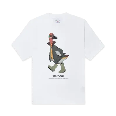 Noah x Barbour Duck Tee "White"