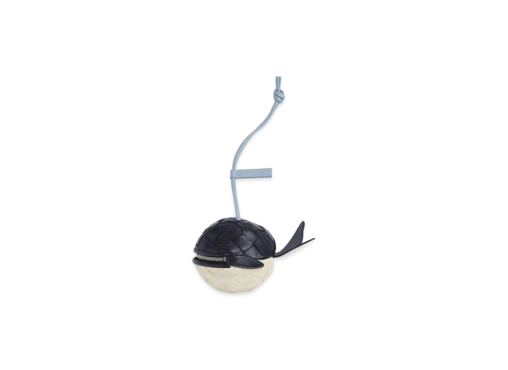 Bottega Veneta Whale Zipped Coin Purse "Nocturnal/Sea Salt/Ice/Silver"