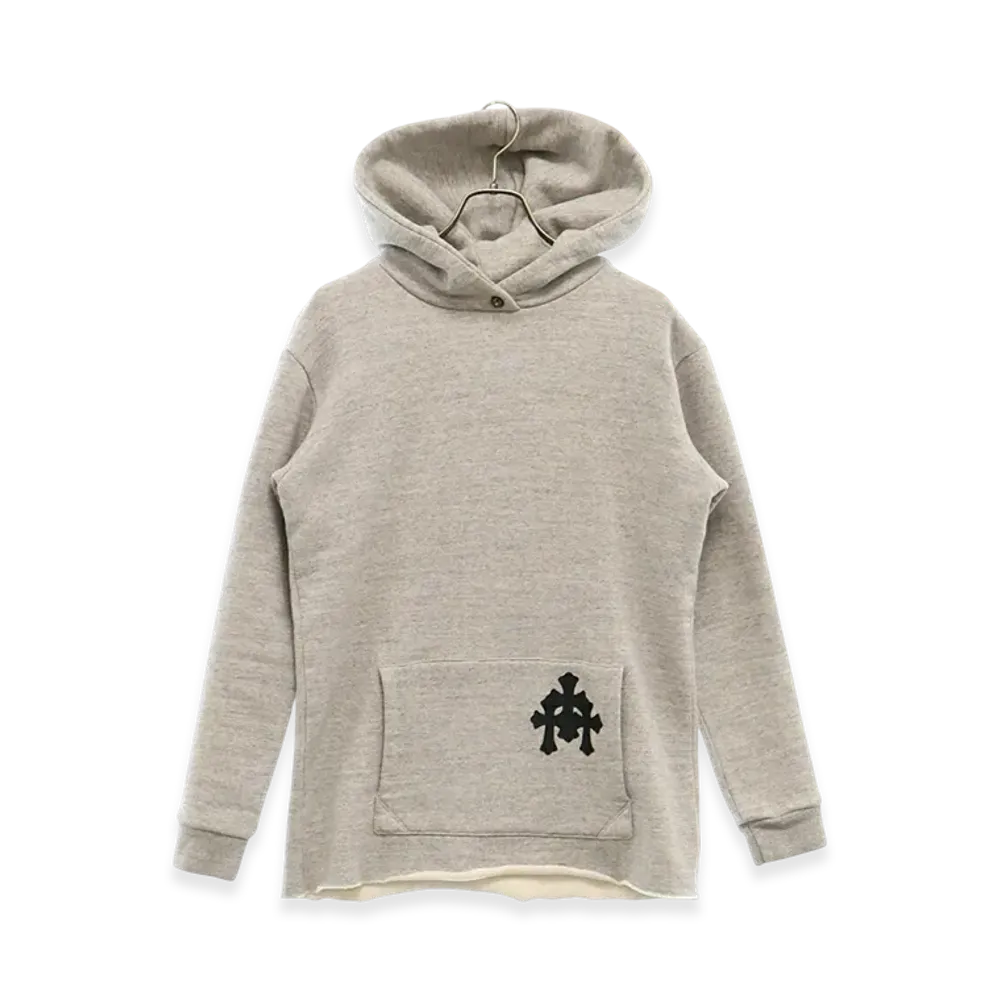 Chrome Hearts Leather Cemetery Crosspatch Y Not Sweat Hoodie "Grey"