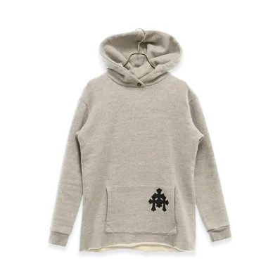 Chrome Hearts Leather Cemetery Crosspatch Y Not Sweat Hoodie "Grey"