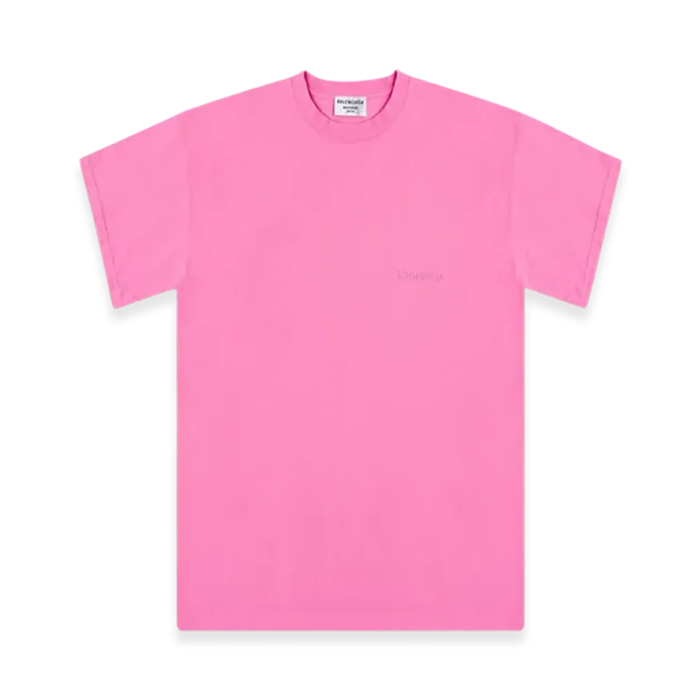 BALENCIAGA Women's Logo T-Shirt "Pink"