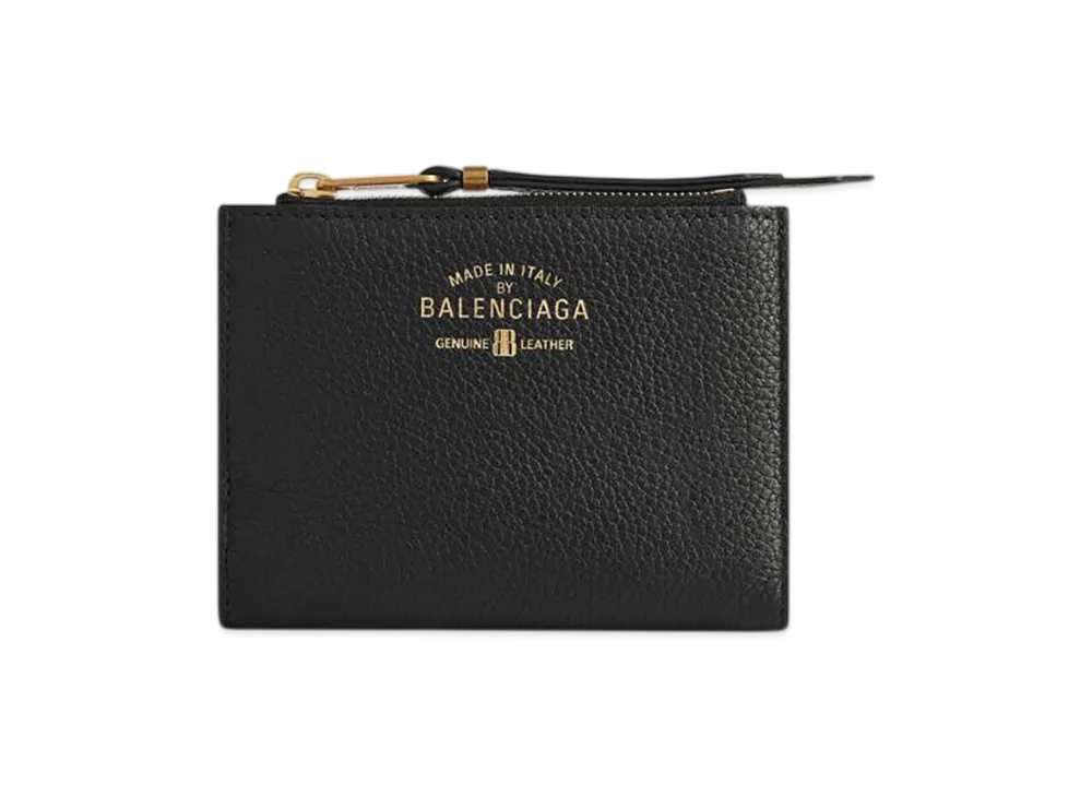 BALENCIAGA Carrie Bi-fold Coin & Card Holder "Black"