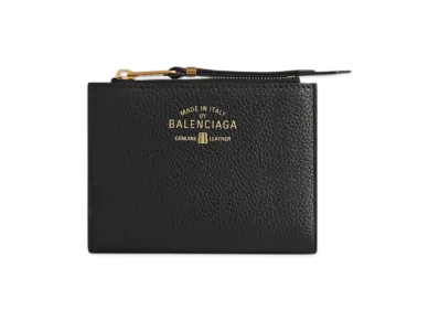 BALENCIAGA Carrie Bi-fold Coin & Card Holder "Black"