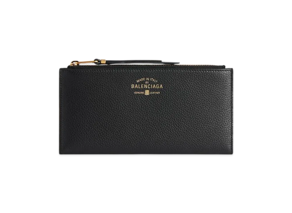BALENCIAGA Carrie Bi-fold East-west Wallet "Black"