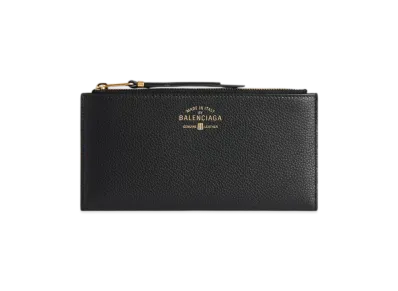 BALENCIAGA Carrie Bi-fold East-west Wallet "Black"