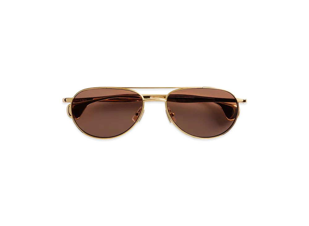 Bottega Veneta Fin Pilot Sunglasses "Gold/Brown"