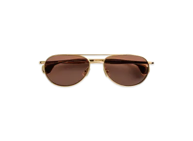 Bottega Veneta Fin Pilot Sunglasses "Gold/Brown"