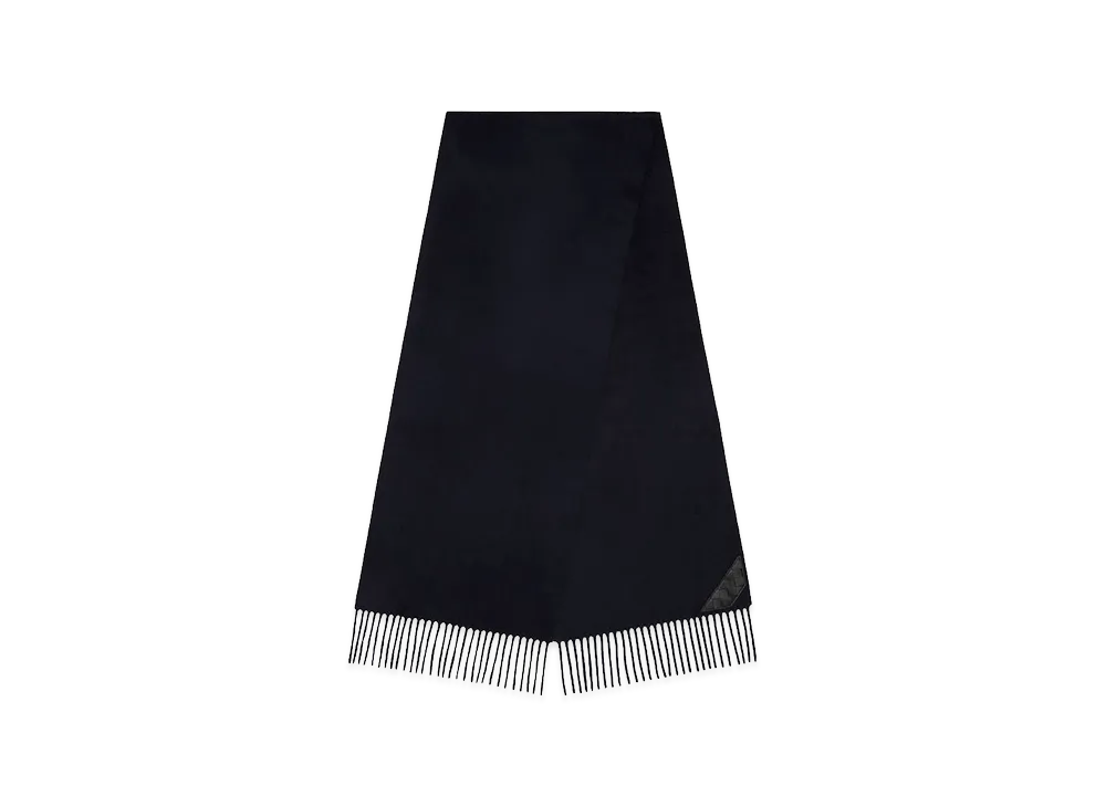 Bottega Veneta Cashmere Scarf "Navy 302"