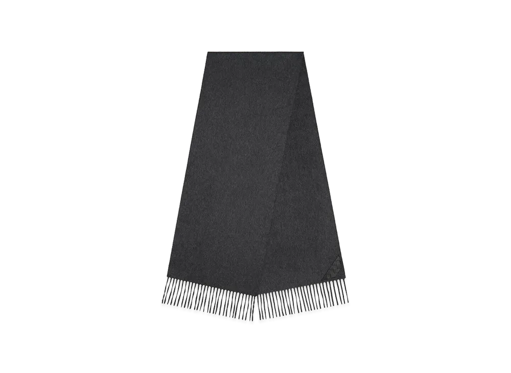 Bottega Veneta Cashmere Scarf "Charcoal Melange"