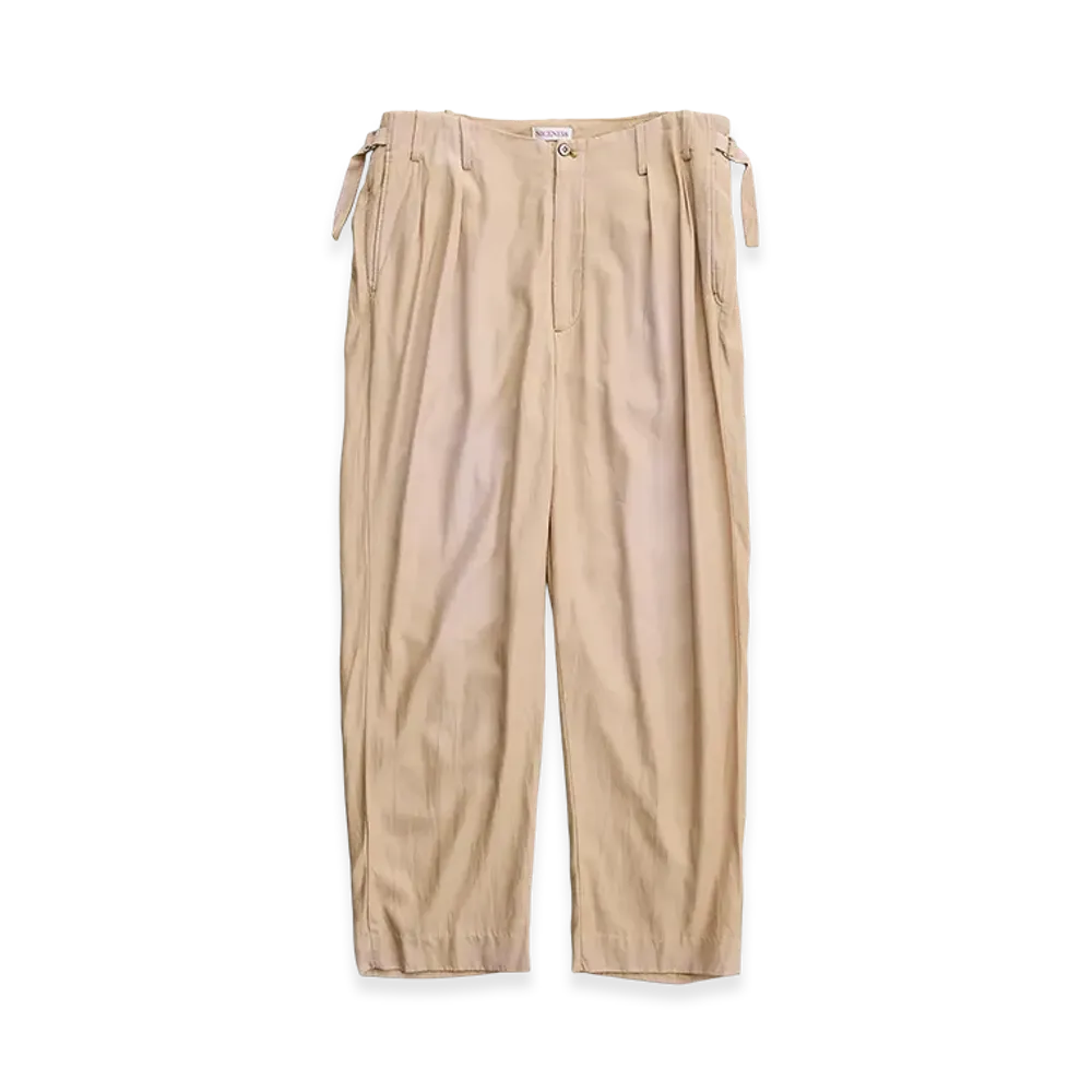 NICENESS Howlett Vintage-Wash Gabardine Pants "Fade Camel"