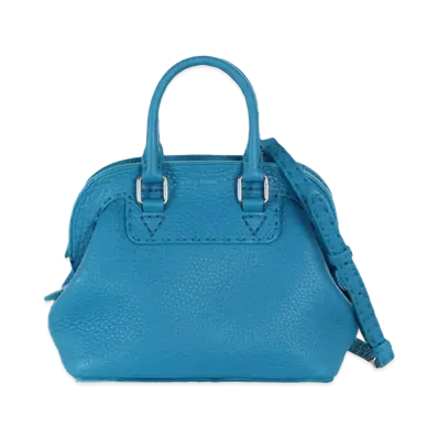 FENDI Adele 1328 Leather 2WAY Bag Light "Blue"