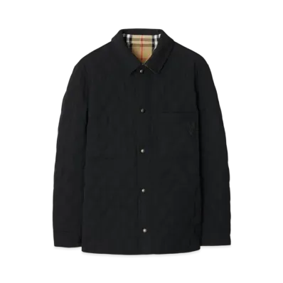 Burberry Reversible Quilted Nylon Brighton Overshirt "Black/Sand"