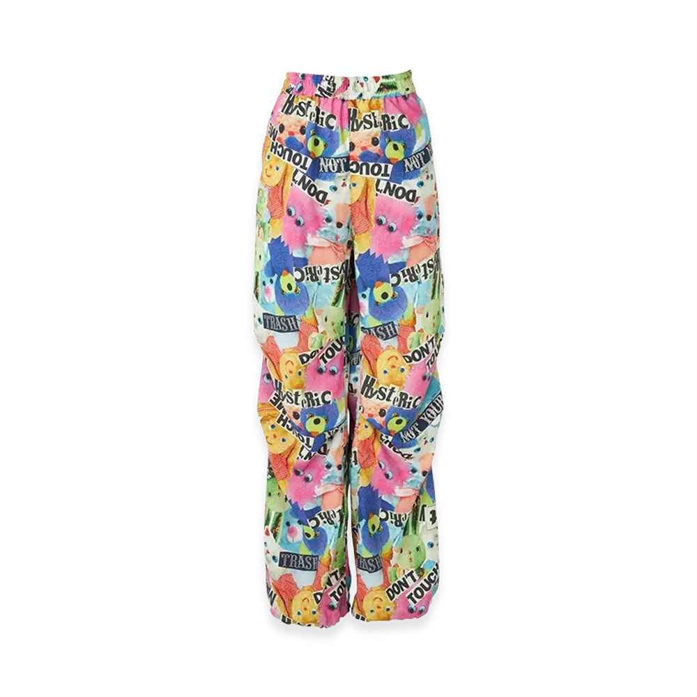 HYSTERIC GLAMOUR Women's Hysteric Glamour Not Your Toy Knee Tuck Wide Pants "Multi"
