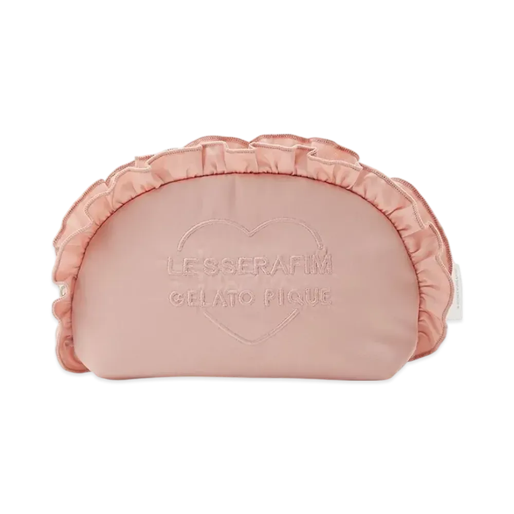 GELATO PIQUE x LE SSERAFIM Satin Frill Pouch "Red"
