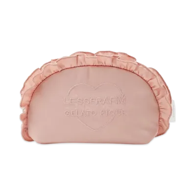 GELATO PIQUE x LE SSERAFIM Satin Frill Pouch "Red"