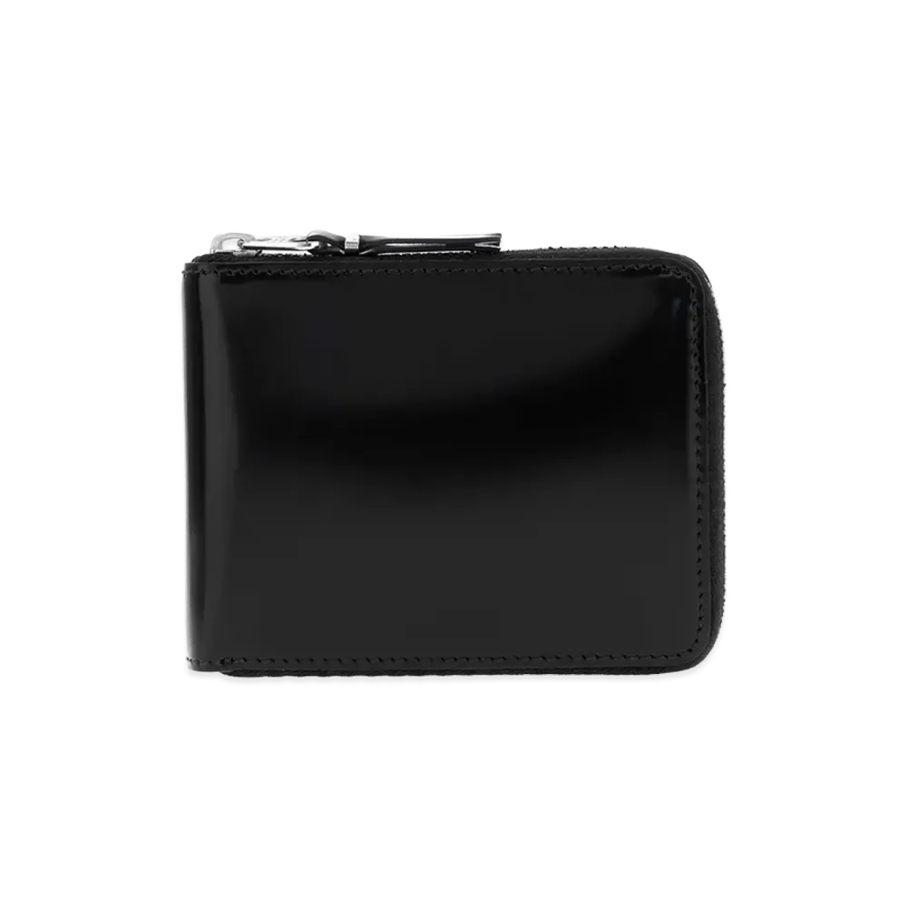 COMME des GARCONS Leather Wallet "Silver/Black"