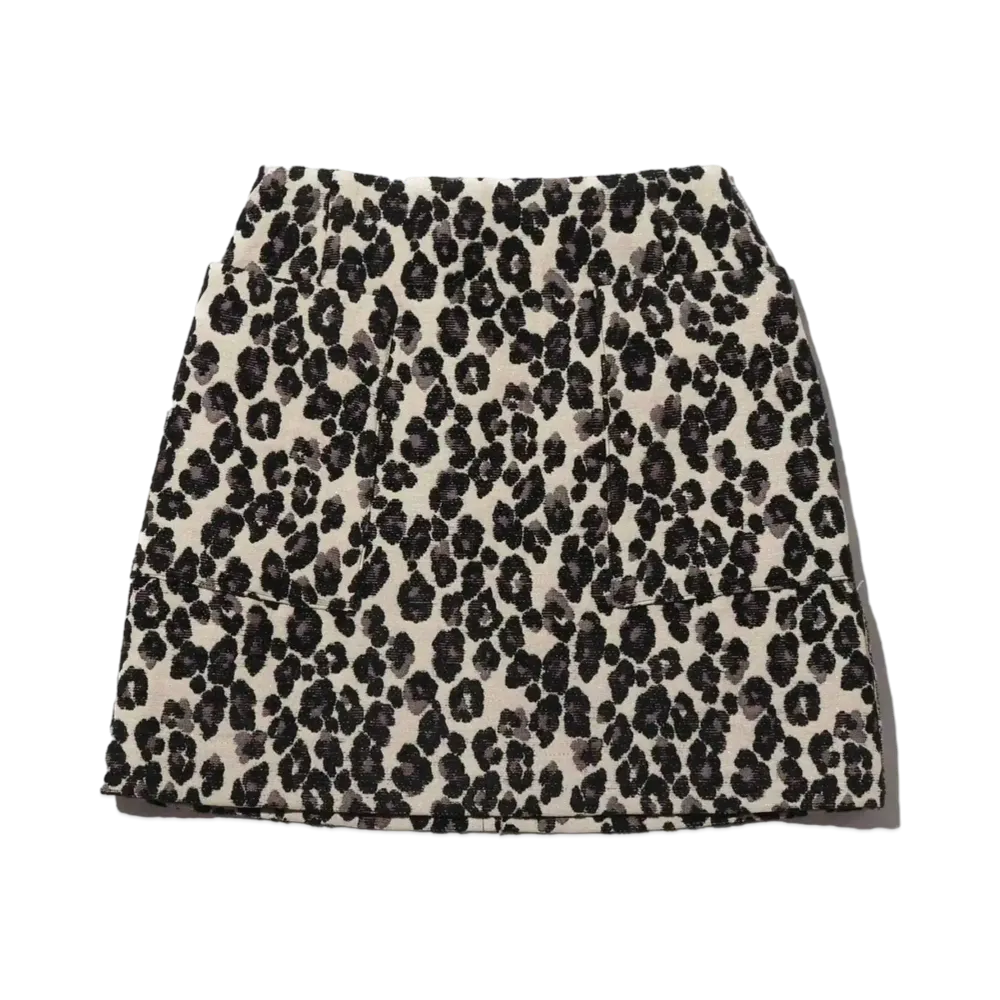 atmos pink Jacquard Pocket Trapezoid Miniskirt "Animal"