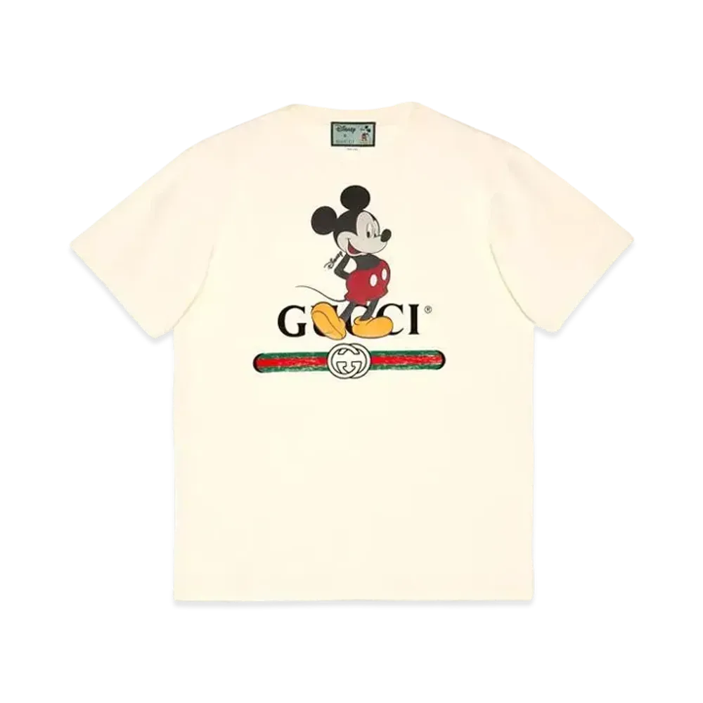 GUCCI × Disney Mickey Mouse T-shirt ”Ivory”