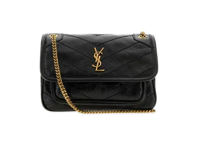 Saint Laurent Women's Leather Mini Niki Shoulder Bag "Black"