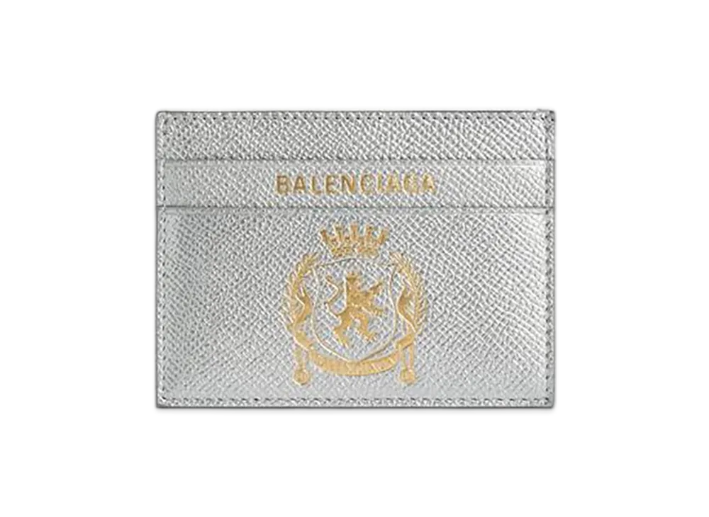 BALENCIAGA Passport Card Holder "Silver"