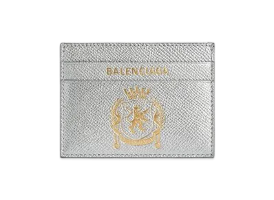 BALENCIAGA Passport Card Holder "Silver"