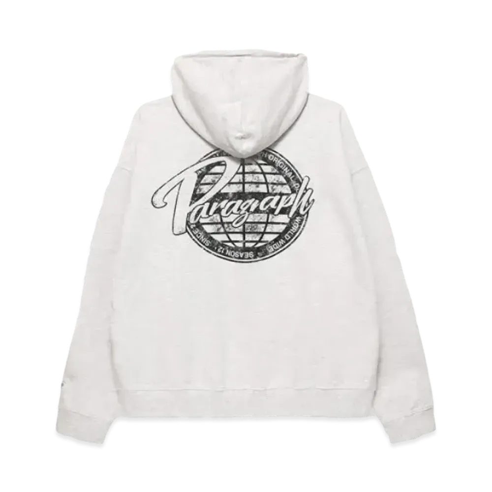 Paragraph Damaged Logo Zip Hoodie "Melange"