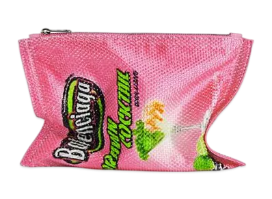 BALENCIAGA Chips Bag Small with Rhinestones "Pink"