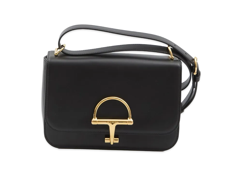 GUCCI Women's Leather Small Gucci Siena Shoulder Bag "Black"