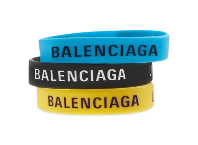 BALENCIAGA Limited Edition Bracelet Set "Yellow/Black/Blue"