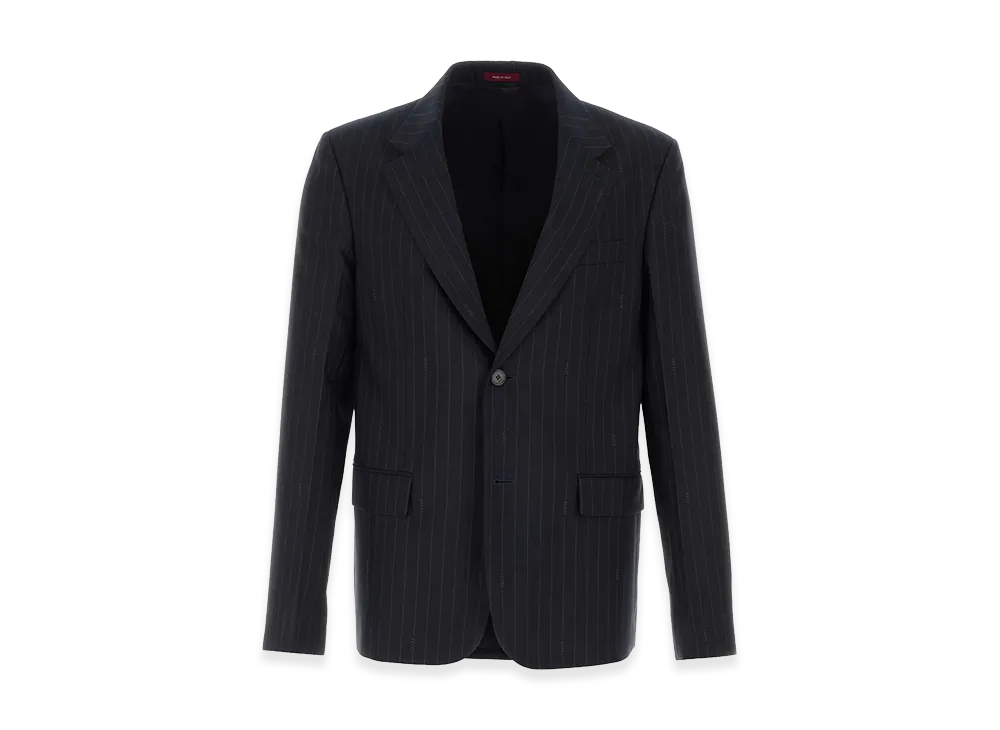 GUCCI Embroidered Wool Blazer "Blue"