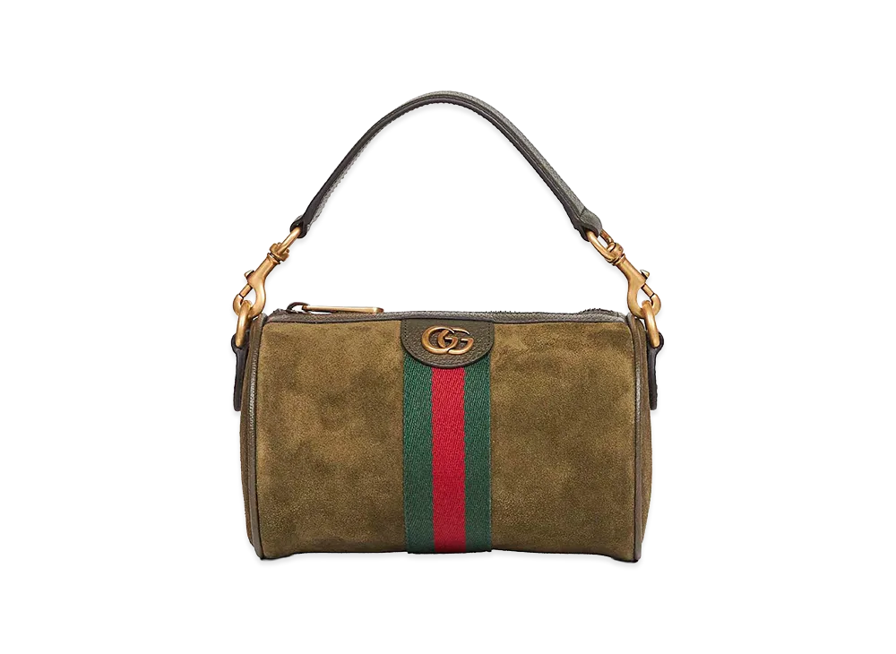 GUCCI Suede Mini Ophidia Handbag "Green"