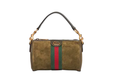 GUCCI Suede Mini Ophidia Handbag "Green"
