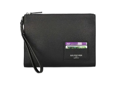 BALENCIAGA Leather Pouch "Black"