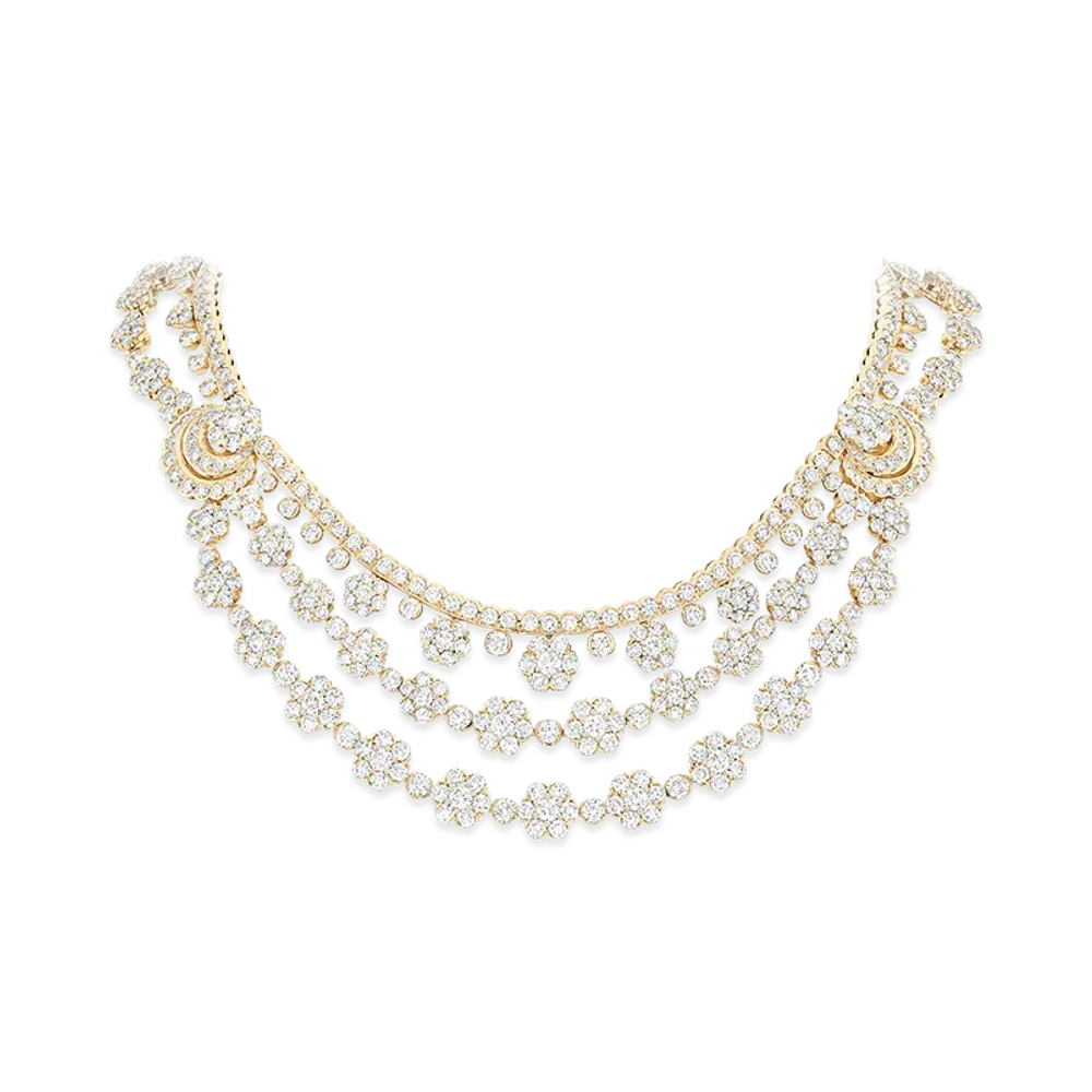 Van Cleef & Arpels Snowflake transformable necklace "18K Yellow gold/Diamond"