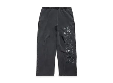 BALENCIAGA Transparent Tape Baggy Pants "Faded Black/White"